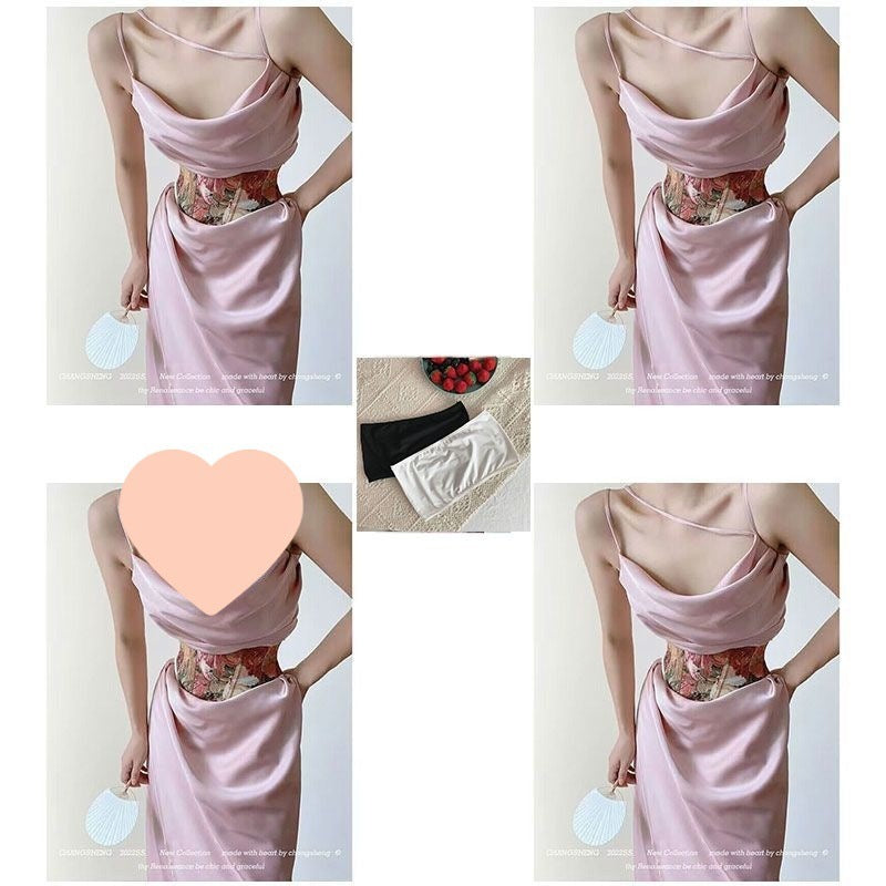 【Spot Delivery in Seconds】Sakura Luo French retro niche swing-neck acetate suspender dress with fishbone corset and long skirt