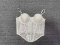 Cross-border European and American style sequin lace camisole with built-in bra, suitable for wearing as an outer layer or as a base layer, slim-fit fishbone top for women
