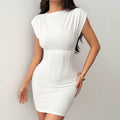 Cross-border hot girl fishbone corset waist-cinching bodycon dress, sexy and alluring short dress with a waist belt, two-piece set2172