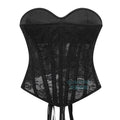 European and American style corset, waist cincher, and bust-enhancing bodysuit corset top Fishbone corset lace tube top bodysuit