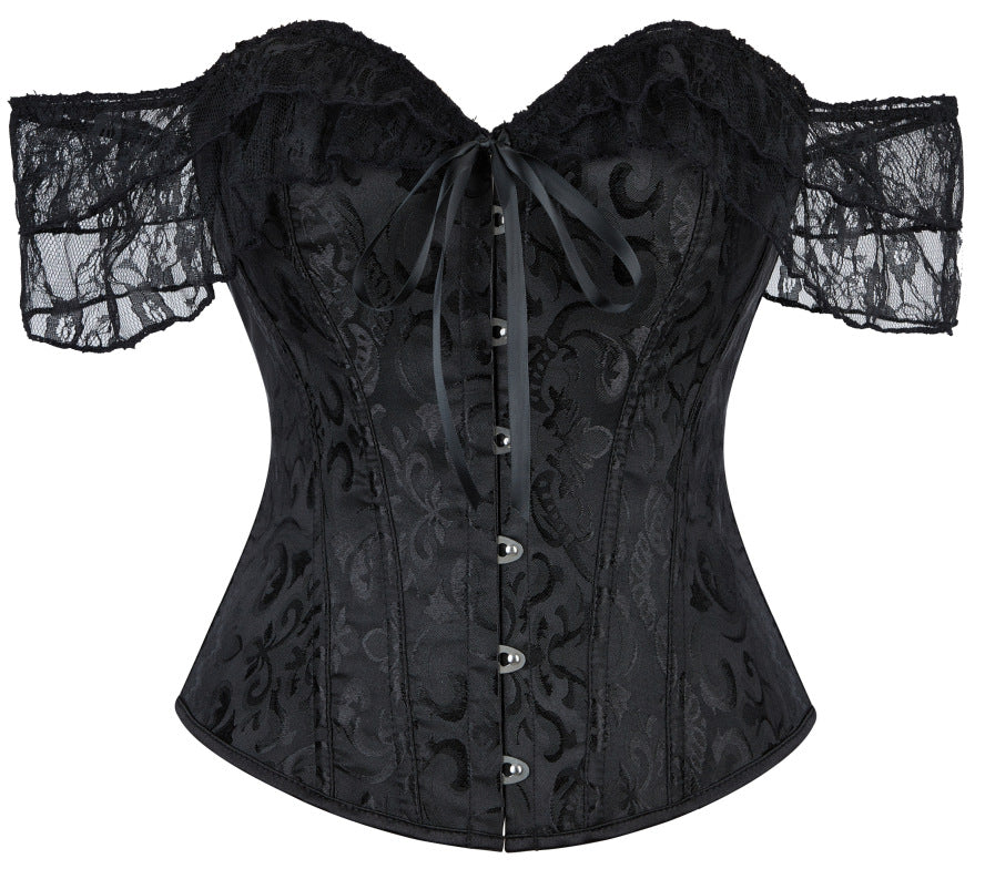 Cross-border palace-style corset, waist-cinching, bust-enhancing, shaping garment, lace, sexy fishbone corset, formal dress, slimming, tight-fitting women's clothing
