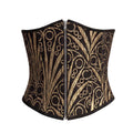 European and American palace-style shapewear with a fishbone zipper, custom-made double-layered patchwork print, and a shaping waist cincher