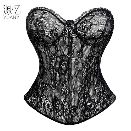Amazon Palace Corset Tight-fitting Tummy Control Fishbone Shaping Top corset Solid color lace tube top