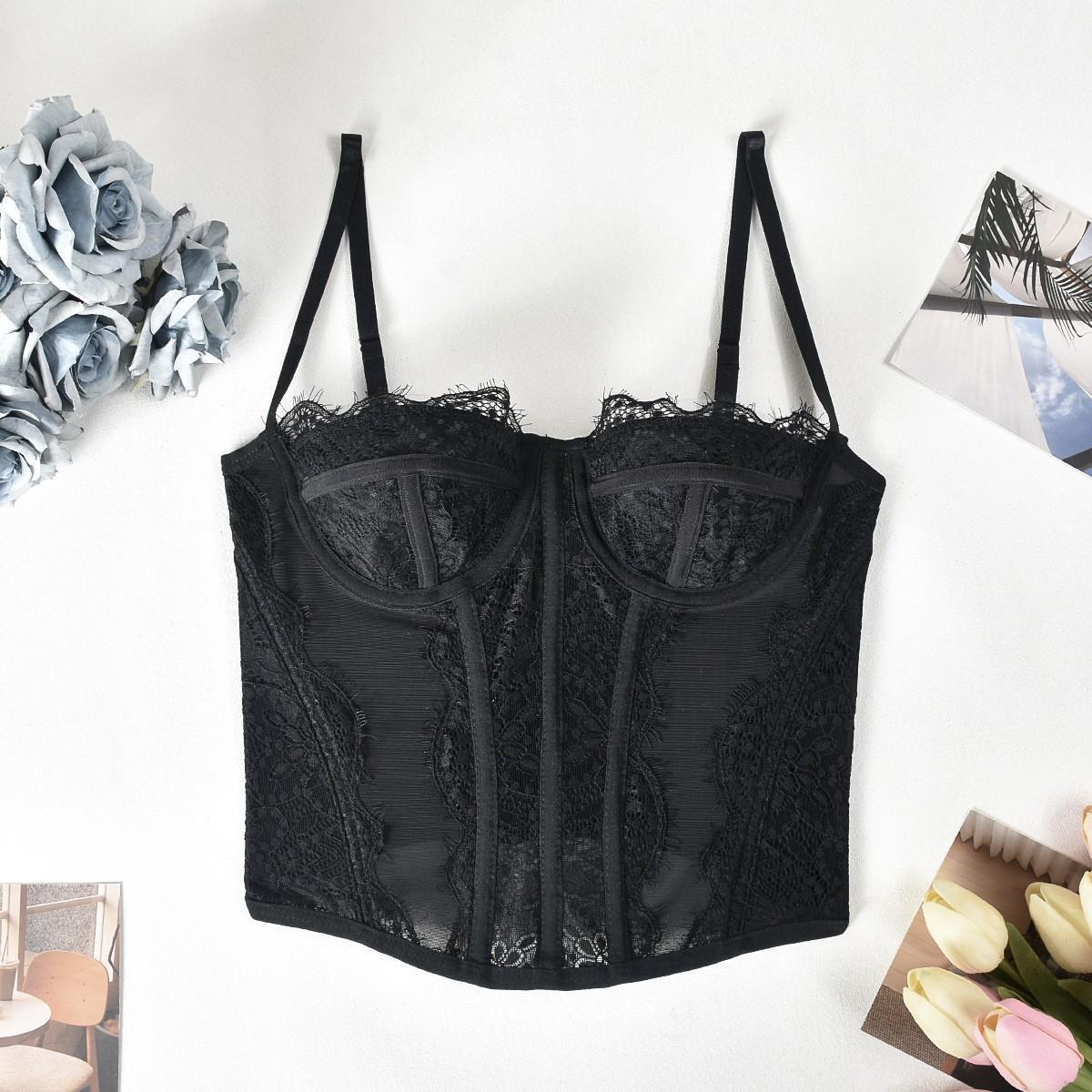 Cross-border e-commerce best-selling lace waist cincher corset Sexy sheer mesh fishbone waist-shaping lingerie Now