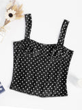 Amazon2026New in stock: European and American style, trendy polka dot print, fishbone-patterned, underwire, halter-neck top, bra, and lingerie