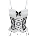Cross-border supply: New pink bow-tie, criss-cross strap, lace, fishbone-patterned, sexy backless camisole, shaping bustier