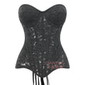 Hiyin TEMU European and American style court-style shapewear, featuring a hollowed-out lace bodice, a fitted design, a waist-cinching effect, and a fishbone-structured top