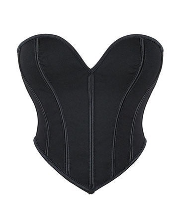 Black matte finish shapewear bodysuit Crop top with exposed back and fishbone design, popular in Europe and America