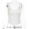 WQ25061Summer new lace waist-cinching fishbone top European and American style, cross-border, pure and elegant, sexy tube top for women