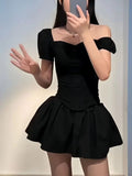 Hot-selling French-style short-sleeved, sexy fishbone corset top Slim-fit tube top, body-shaping vest, slimming effect Wear a strapless top underneath