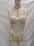 2025New spicy girl fishbone corset street casual versatile slim-fit waist-cinching top camisole for women