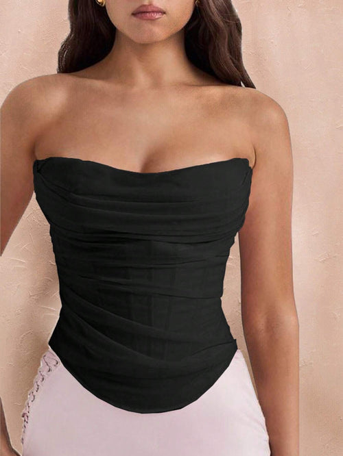 bone garment European and American Amazon cross-border sexy bustier top, sexy vest-style fishbone corset top