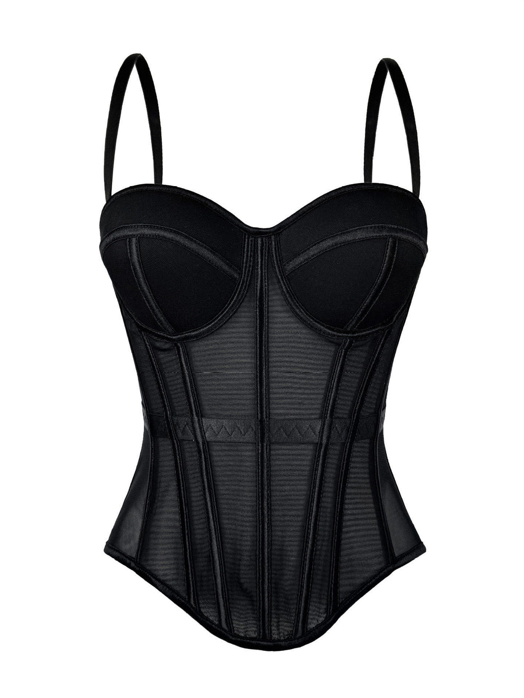 Strapless Mesh Corset Vest