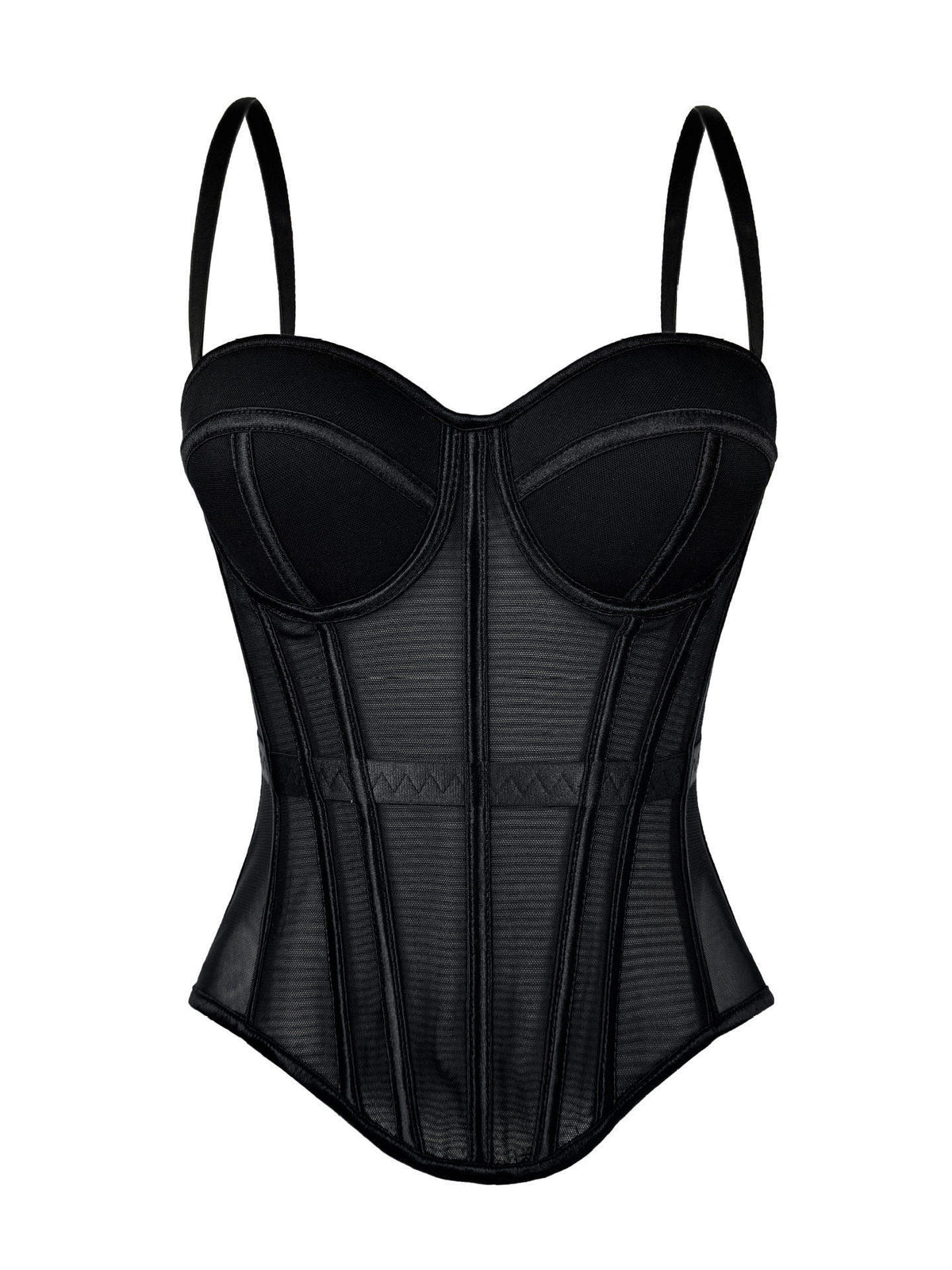 Strapless Mesh Corset Vest