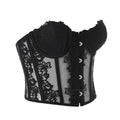 Sexy embroidered fishbone camisole with French-style heavy lace, padded bust, and tight-fitting corset, European and American style corset Wholesale