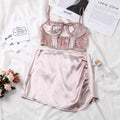 New foreign trade style, sexy two-piece lingerie set for women, featuring a tight-fitting, pleated, body-hugging skirt and a fishbone-shaped bustier, perfect for summer wear in Europe and America