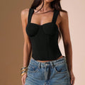 Europe and America2026New Amazon Sexy Fishbone Bustier Slimming Tank Top with Underwire and Straps