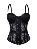 Cross-border new lace embroidered fishbone corset, slimming and figure-enhancing camisole, pure and alluring strapless top, fishbone design