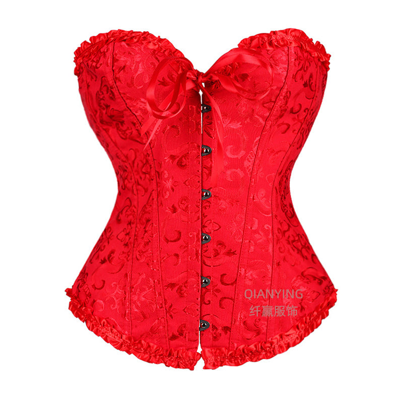819Popular push-up and shaping bodysuit, fishbone corset, jacquard shaping garment, waist-cinching and tummy-control bodysuit corset